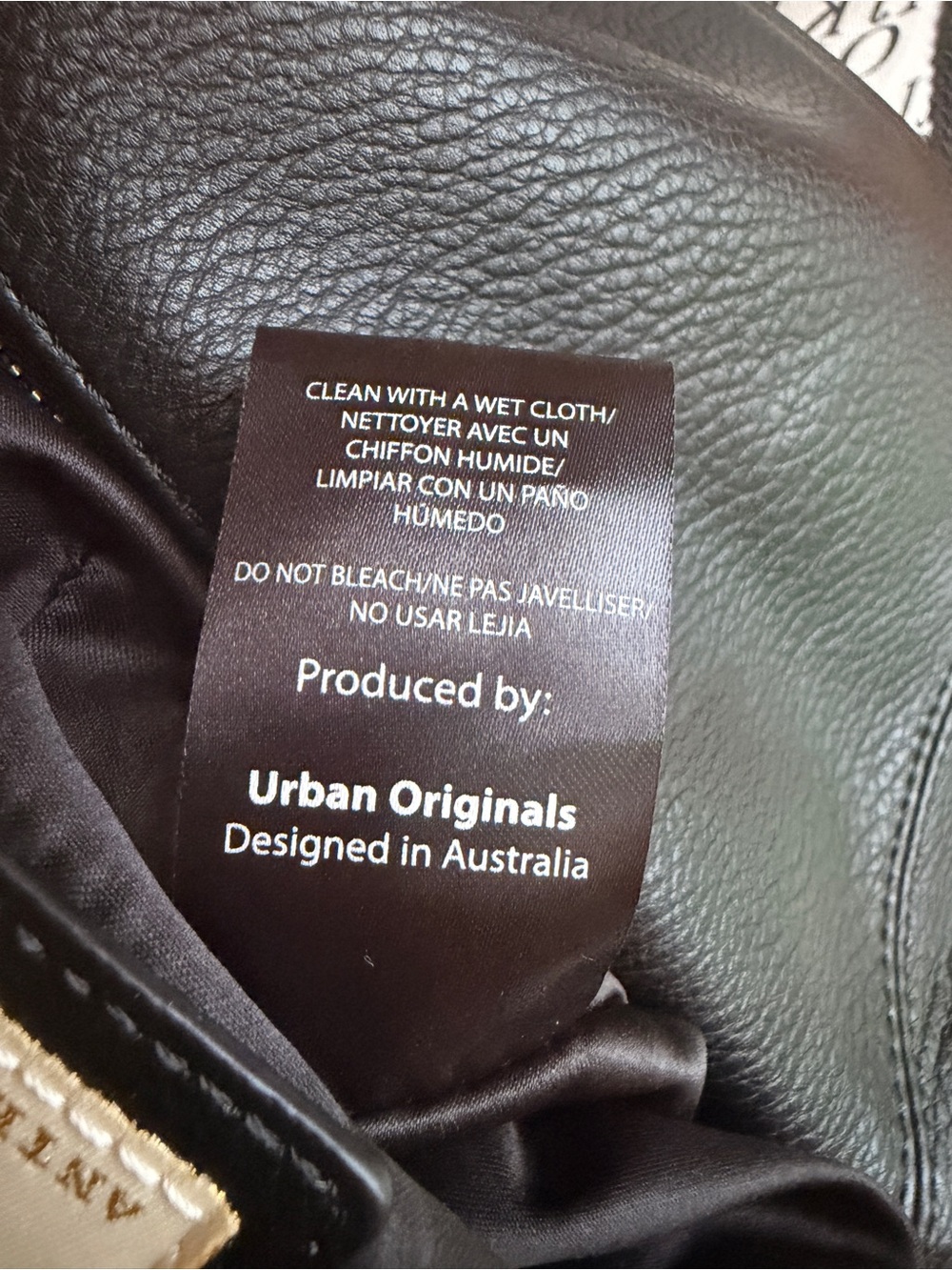NWOT | Urban Originals Luna Slouchy Crossbody Bag - Black Vegan Leather - Picture 8 of 11